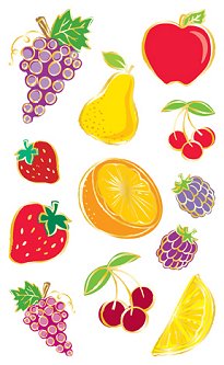 Fruit (Refl) Stickers by Mrs. Grossman's