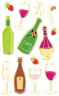 Wine (Refl) Stickers by Mrs. Grossman's