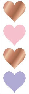 Rose Gold Hearts (Refl) Stickers by Mrs. Grossman's