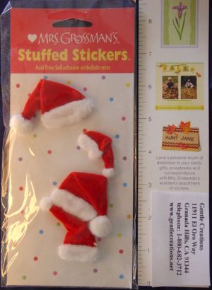 Santa Hats (Stuffed) Stickers by Mrs. Grossman's