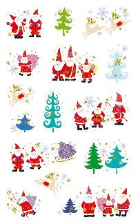 Santa's Helper (Refl) Stickers by Mrs. Grossman's