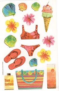 Summer Icons Stickers by Sandylion Sticker Designs