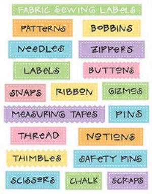 Sewing Labels Stickers by Mrs. Grossman's