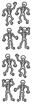 Skeletons Stickers by Mrs. Grossman's
