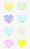 Small Pastel Hearts Stickers by Mrs. Grossman's