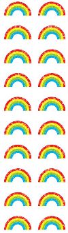 Small Rainbows (Spkl) Stickers by Mrs. Grossman's