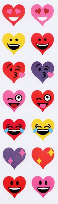 Emoji Hearts Stickers by Mrs. Grossman's