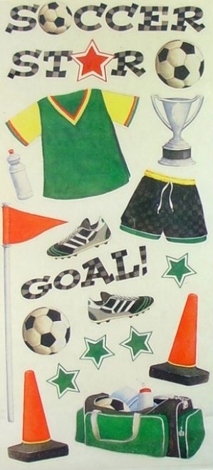 Soccer Stickers by Sandylion Sticker Designs