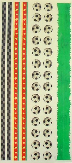 Soccer Border Stickers by Sandylion Sticker Designs