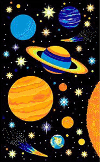 Solar System (Spkl) Stickers by Mrs. Grossman's