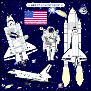 Space Shuttle Stickers by Mrs. Grossman's