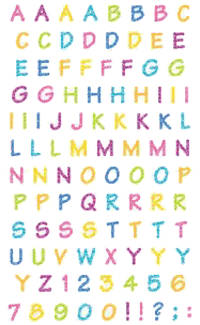 Alphabet (Spkl) Stickers by Mrs. Grossman's