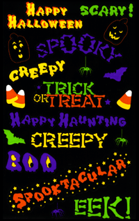 Spooky Captions Stickers by Mrs. Grossman's