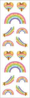 Starry Rainbows (Refl) Stickers by Mrs. Grossman's