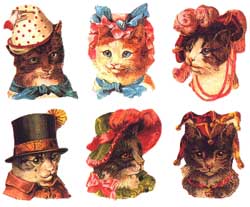Fancy Hat Cats Stickers by The Gifted Line