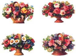 Small Flower Basket Stickers by The Gifted Line
