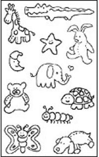 Stuffed Animals Stickers by Mrs. Grossman's