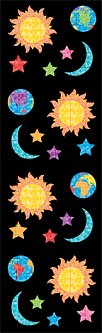 Sun Moon Stars (Spkl) Stickers by Mrs. Grossman's