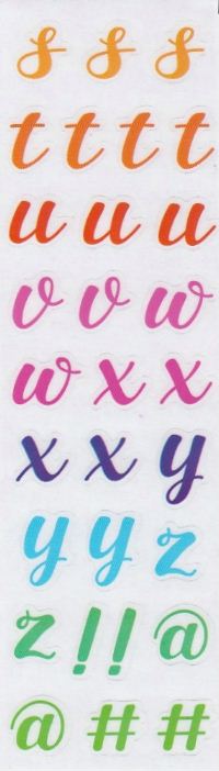 Alphabet S to Z Script Stickers by Mrs. Grossman's