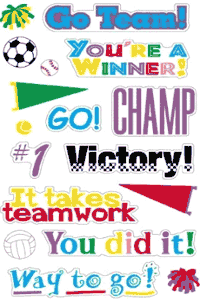 Teamwork Captions Stickers by Mrs. Grossman's