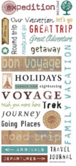 Travel Words Stickers by Sandylion Sticker Designs