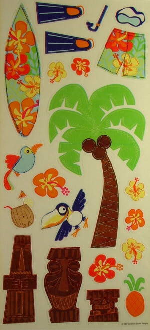 Tropical Adventure Stickers by Sandylion Sticker Designs