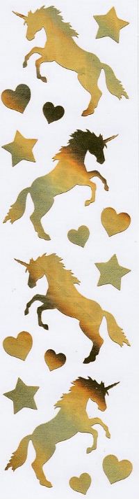 Gold Foil Unicorns Stickers by Mrs. Grossman's