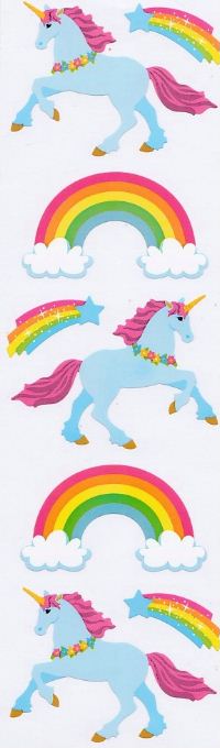 Unicorns & Rainbows Stickers by Mrs. Grossman's