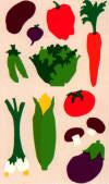 Vegetables Stickers by Mrs. Grossman's
