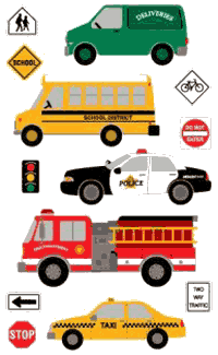 Vehicles Stickers by Mrs. Grossman's