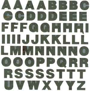 Viridian Alphabet (Papier) Stickers by Mrs. Grossman's