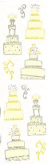 Wedding Cakes II (Refl) Stickers by Mrs. Grossman's