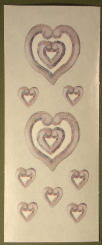 Wedding Hearts Silver Stickers by Creative Memories