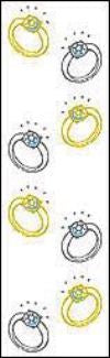 Wedding Rings (Refl) Stickers by Mrs. Grossman's