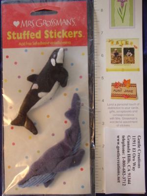 Whales (Stuffed) Stickers by Mrs. Grossman's