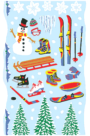 Winter Sports Stickers by Mrs. Grossman's