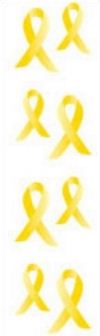 Awareness Ribbon Yellow Stickers by Mrs. Grossman's